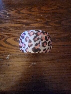 Charming Charlie Pink and Brown Leopard Print Bangle Bracelet